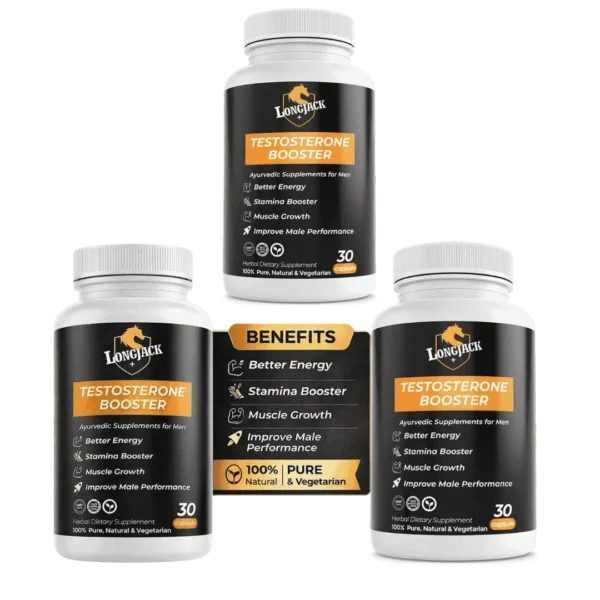 LongJack Testosterone Booster For Men -3 Bottles Pack